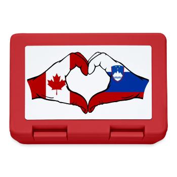 Kanada Slowenien Flagge Hände Herzform - Brotdose - Rot - Vorne