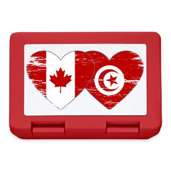 Drapeau du Canada Tunisie coeur utilisé - Boîte à goûter - rouge - Devant