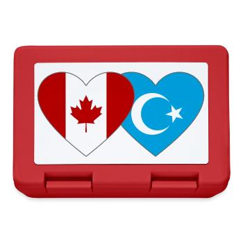 Drapeau ouïghour du Canada Cœur - Boîte à goûter - rouge - Devant