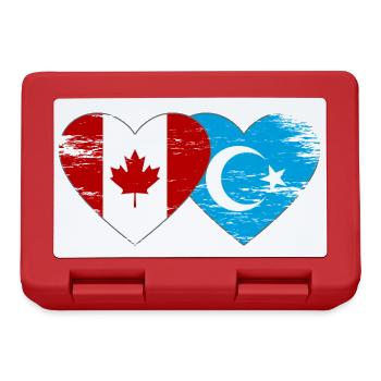 Drapeau du Canada ouïghour coeur utilisé - Boîte à goûter - rouge - Devant