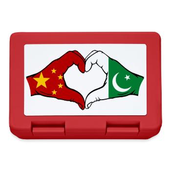 China Pakistan Flag Hands Heart Shape - Lunchbox - red - Front