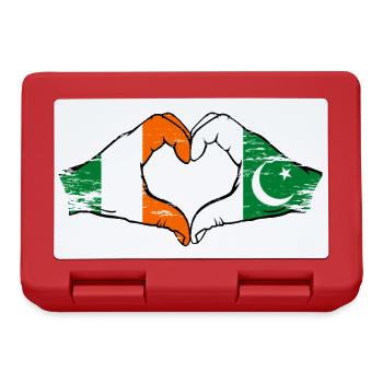 Ireland Pakistan flag hands heart shape used - Lunchbox - red - Front