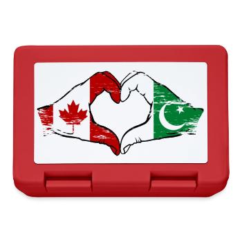 Drapeau du Canada Pakistan mains en forme de coeur utilisé - Boîte à goûter - rouge - Devant