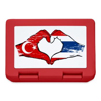 Turquie Drapeau de la Thaïlande mains en forme de coeur utilisé - Boîte à goûter - rouge - Devant