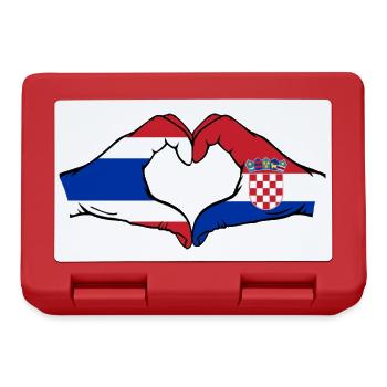 Croatia Thailand Flag Hands Heart Shape - Lunchbox - red - Front