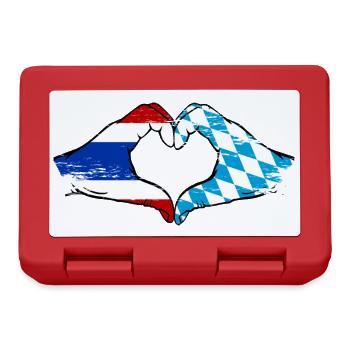 Thailand Bavaria Flag Hands Heart Shape Used - Lunchbox - red - Front