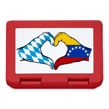 Bavaria Venezuela Flag Hands Heart Shape - Lunchbox - red - Front