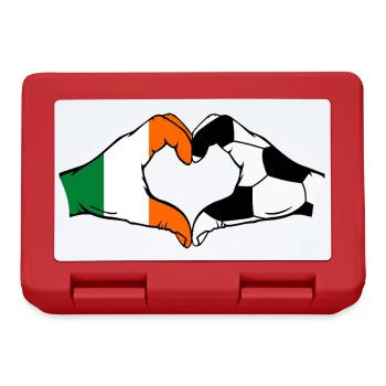 Ireland Football Flag Hands Heart Shape - Lunchbox - red - Front