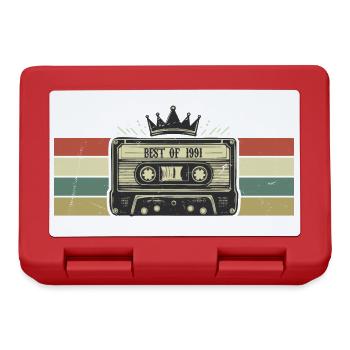 Cassette 1991 - Nées En 1991 Cadeau Anniversaire - Boîte à goûter - rouge - Devant