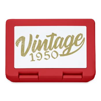 1950 Vintage 1950's Retro 1950's Birthday Gift - Lunchbox - red - Front