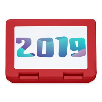 Geburtstagsgeschenk 2019 Jahrgang 2019 Retro 2019 - Brotdose - Rot - Vorne