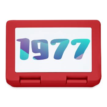 1977 Geburtstagsgeschenk Jahrgang 1977 Retro 1977 - Brotdose - Rot - Vorne