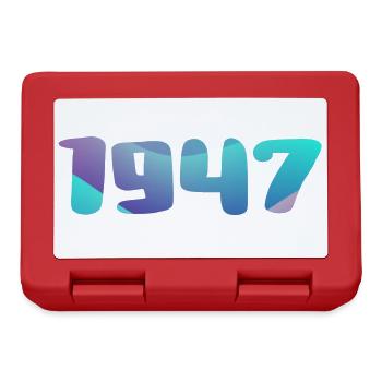 Geburtstagsgeschenk 1947 Jahrgang 1947 Retro 1947 - Brotdose - Rot - Vorne