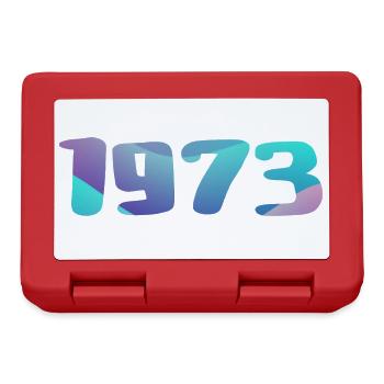 1973 Geburtstagsgeschenk Jahrgang 1973 Retro 1973 - Brotdose - Rot - Vorne