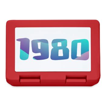 1980's Birthday Gift Vintage 1980's Retro 1980's - Lunchbox - red - Front
