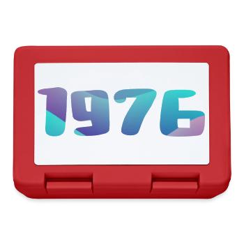 1976 Geburtstagsgeschenk Vintage 1976 Retro 1976 - Brotdose - Rot - Vorne