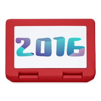Geburtstagsgeschenk 2016 Jahrgang 2016 Retro 2016 - Brotdose - Rot - Vorne