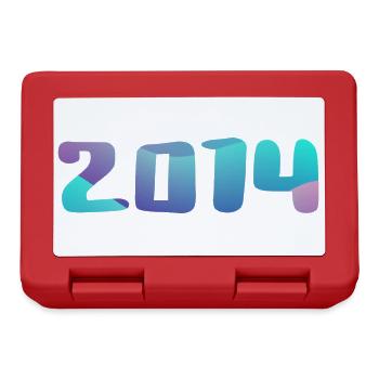 Geburtstagsgeschenk 2014 Jahrgang 2014 Retro 2014 - Brotdose - Rot - Vorne