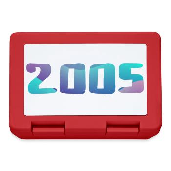 Geburtstagsgeschenk 2005 Jahrgang 2005 Retro 2005 - Brotdose - Rot - Vorne