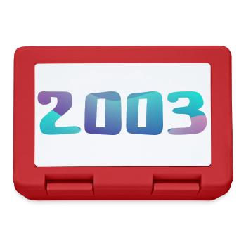 Geburtstagsgeschenk 2003 Jahrgang 2003 Retro 2003 - Brotdose - Rot - Vorne