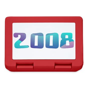 Geburtstagsgeschenk 2008 Jahrgang 2008 Retro 2008 - Brotdose - Rot - Vorne