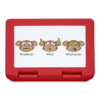 Les trois singes (ne disent pas) leur - Boîte à goûter - rouge - Devant