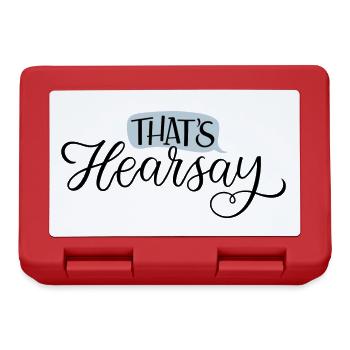 That's Hearsay Black Lettering - Lunchbox - red - Front