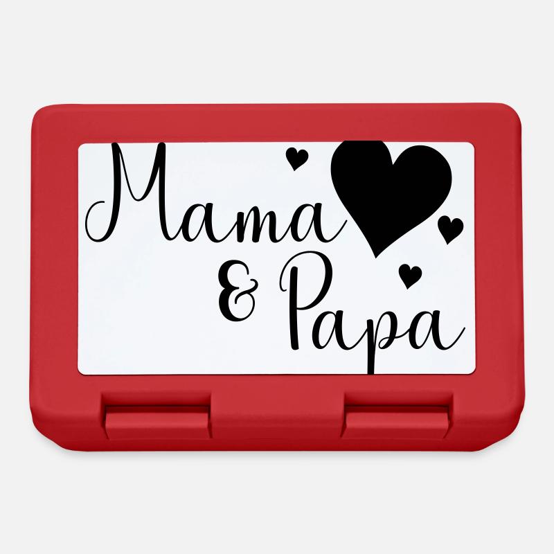 Mama und Papa - Brotdose - Rot