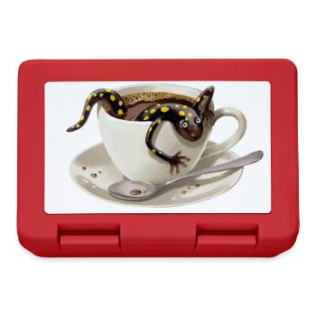 Kaffee–Salamander 3 - Brotdose - Rot - Vorne