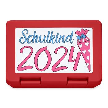 Schulkind 2024 - Brotdose - Rot - Vorne