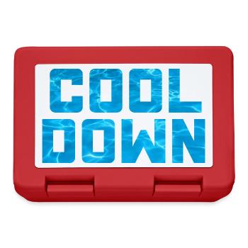 cool down Pool Wasser Swimmingpool coole Sprüche - Brotdose - Rot - Vorne