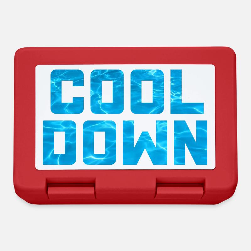 cool down Pool Wasser Swimmingpool coole Sprüche - Brotdose - Rot