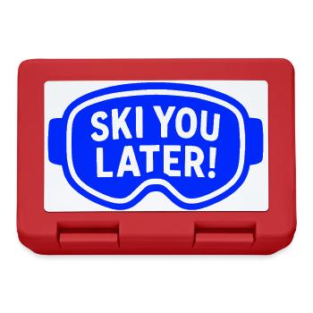 Skibrille – Ski You Later! - Brotdose - Rot - Vorne