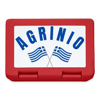 Agrinio en arc avec drapeaux grecs - Boîte à goûter - rouge - Devant