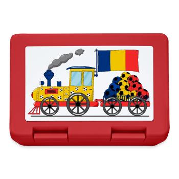 Romania Flag Football Railway - Lunchbox - red - Front