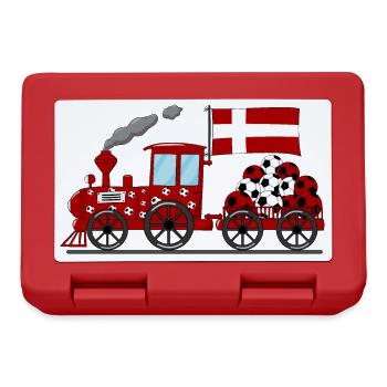 Denmark Flag Football Railway - Lunchbox - red - Front