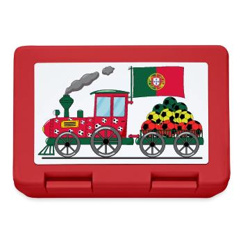 Portugal Flag Football Railway - Lunchbox - red - Front