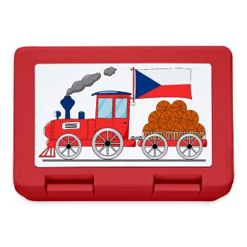 Czech Republic Flag Basketball Railway - Lunchbox - red - Front