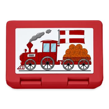 Denmark Flag Basketball Railway - Lunchbox - red - Front