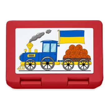 Ukraine Flag Basketball Chemin de fer - Boîte à goûter - rouge - Devant