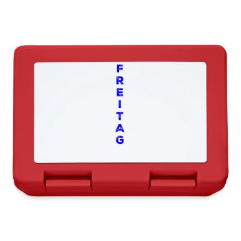 Freitag - blau - Brotdose - Rot - Vorne