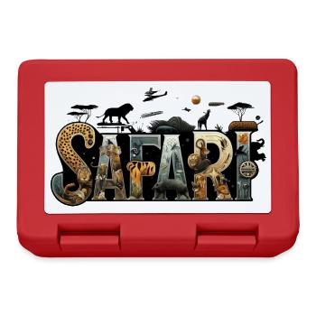 Safari Savanne Wildtiere Afrika - Brotdose - Rot - Vorne