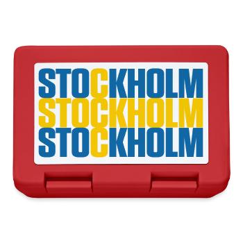 Stockholm Suède Drapeau - Boîte à goûter - rouge - Devant