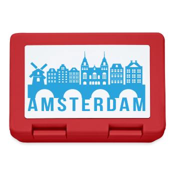 Cadeau de repère Skyline Amsterdam Hollande - Boîte à goûter - rouge - Devant