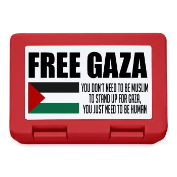 Free Gaza, Palestine Flag, Save Gaza, Palestina - Lunchbox - red - Front