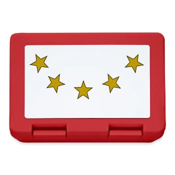 5 étoiles dorées - Boîte à goûter - rouge - Devant
