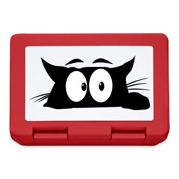 Black Cat 1 Katze - Brotdose - Rot - Vorne