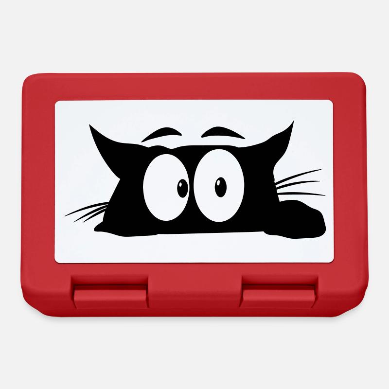 Black Cat 1 Katze - Brotdose - Rot