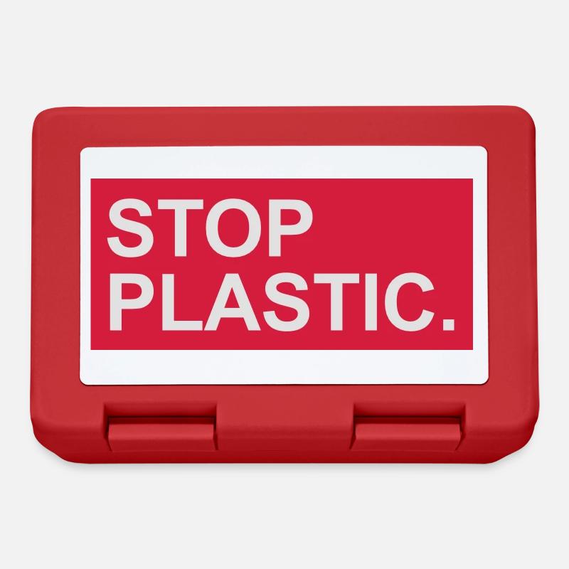 stop-plastic gift - Lunchbox - red