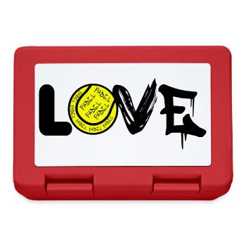Padel - Geschenk für Padelspieler - Brotdose - Rot - Vorne